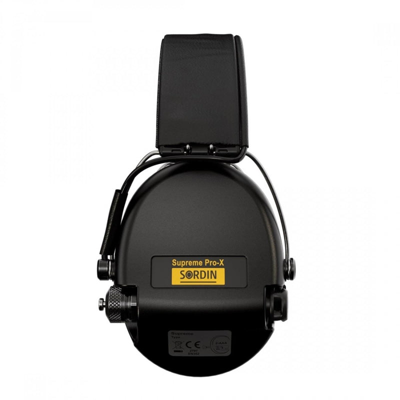 Sordin Supreme Pro-X Electronic Hearing Protection Ambient Sound Black PVC