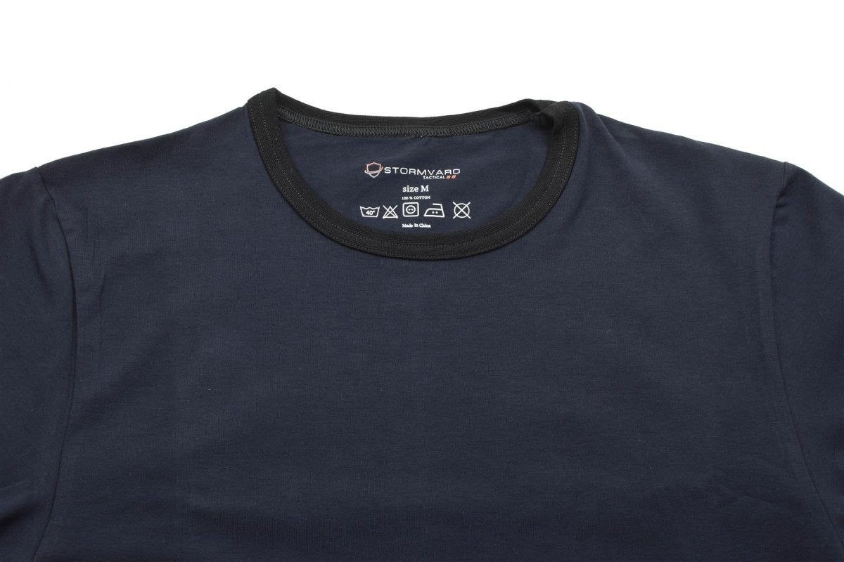 Stormvard Classic Cotton T Shirt Short Sleeve Tactical Casual Dark Blue