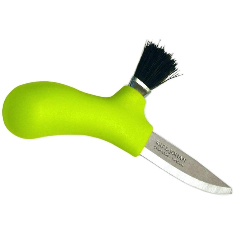 Swedish Knife MORA Mushroom Picking Stainless Steel real Horsehair Brush Lime (10935)