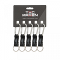 TAC MAVEN Mousquetons en aluminium de 6 mm, paquet de 5 pinces à clés d'extérieur, équipement de camping