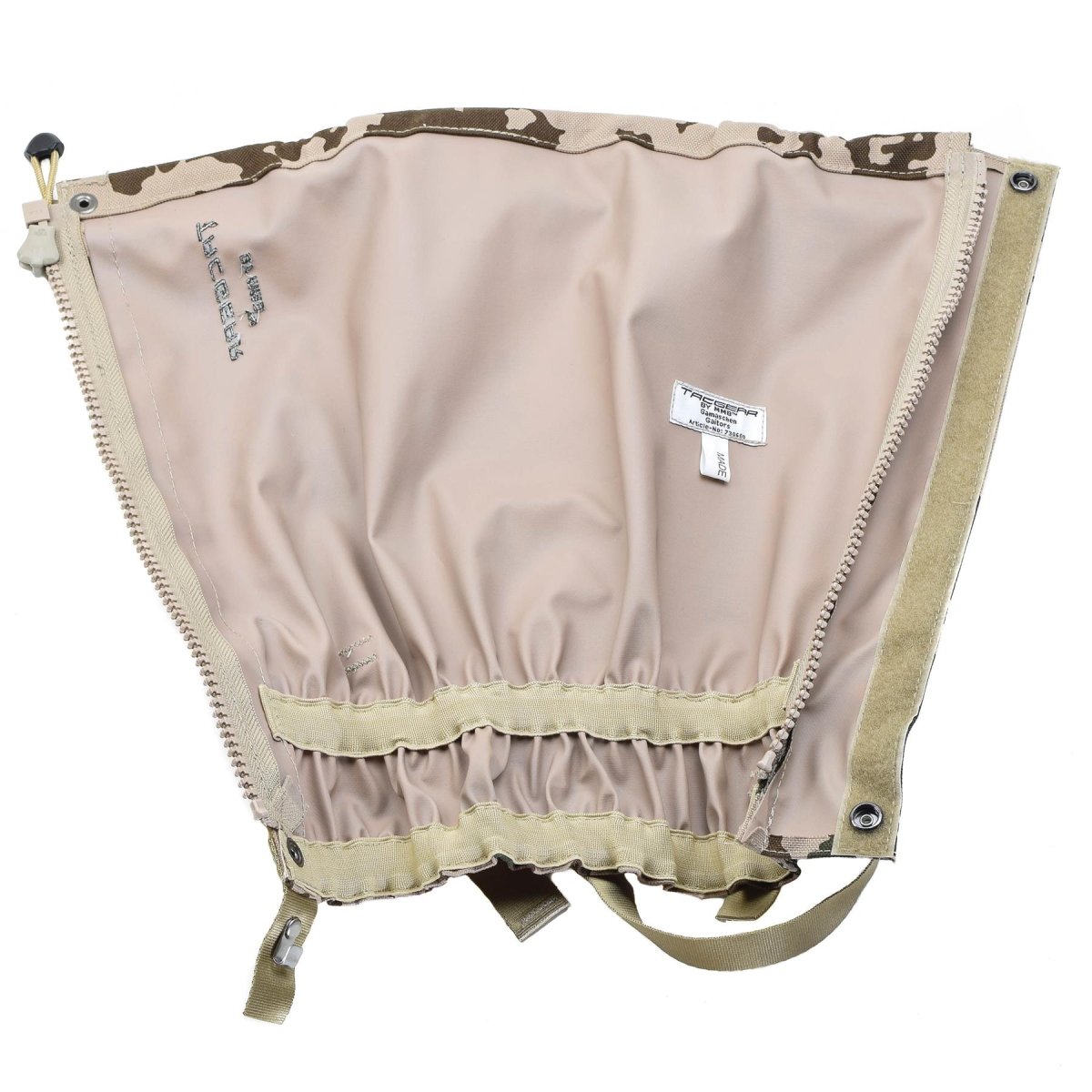 TACGEAR brand leg gaiters waterproof German BW tropical camo metal hooks NEW