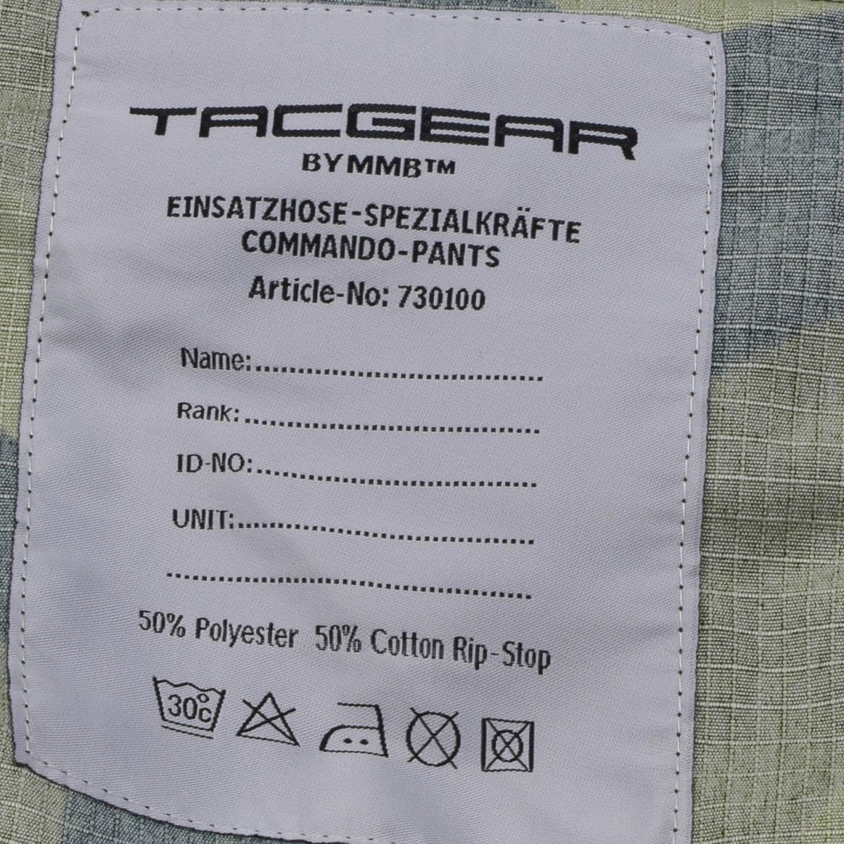 Pantalon de combat de style militaire suédois de marque TACGEAR Splinter camouflage cargo ripstop