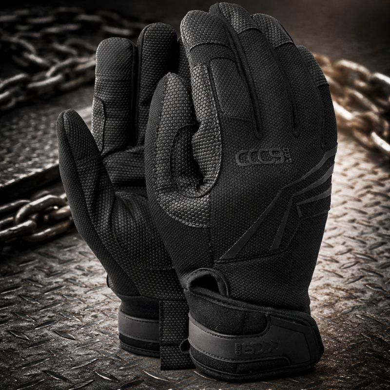 TAMREX PRO-6000 Gants Tactiques Durable Diamond Grip Fermeture Velcro Noir