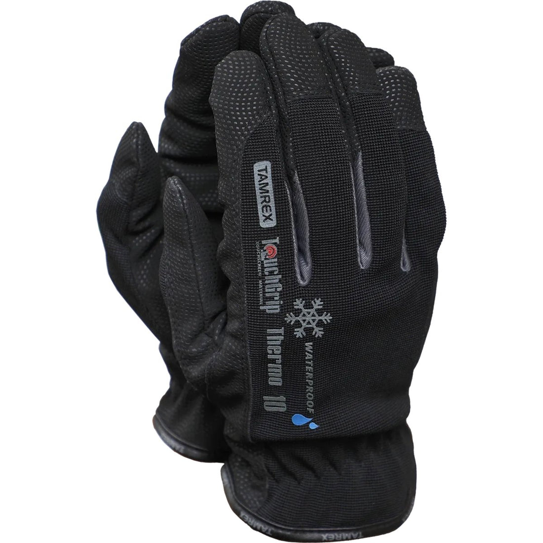 Gants d'hiver TAMREX TouchGrip imperméables et isolés pour écran tactile, noirs