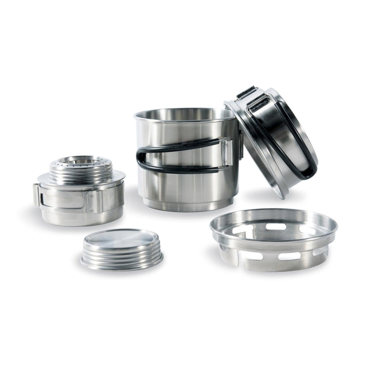 Ensemble de réchaud à alcool Tatonka Kit de cuisine d'extérieur Support de casserole en acier inoxydable