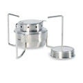 Ensemble de poêle Tatonka Kit de brûleur extérieur multicombustibles Support de casserole compact en acier inoxydable