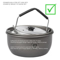 Trangia 0.6L kettle lid aluminum lightweight folding handle camping cooking