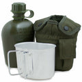 Bouteille d'eau M1 de style cantine de l'armée américaine avec couvercle et clips Alice de l'armée américaine