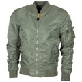 Veste de style militaire américain Bomber MA1 coupe-vent olive uniforme d'équipage des forces aériennes NEUF