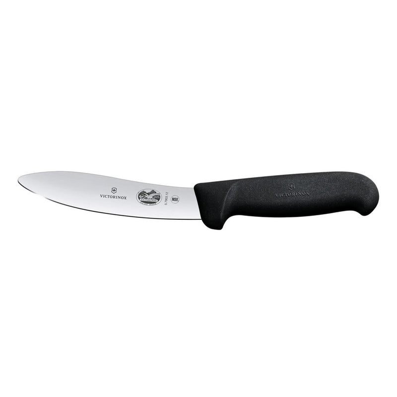 Couteau d'office fixe Victorinox Fibrox Lame en acier inoxydable Manche en TPE Noir