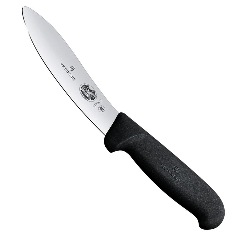 Couteau d'office fixe Victorinox Fibrox Lame en acier inoxydable Manche en TPE Noir