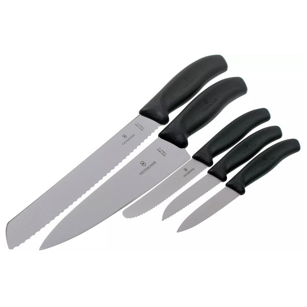 Coffret de 5 couteaux de cuisine Victorinox Swiss Classic en acier inoxydable avec manche en TPE