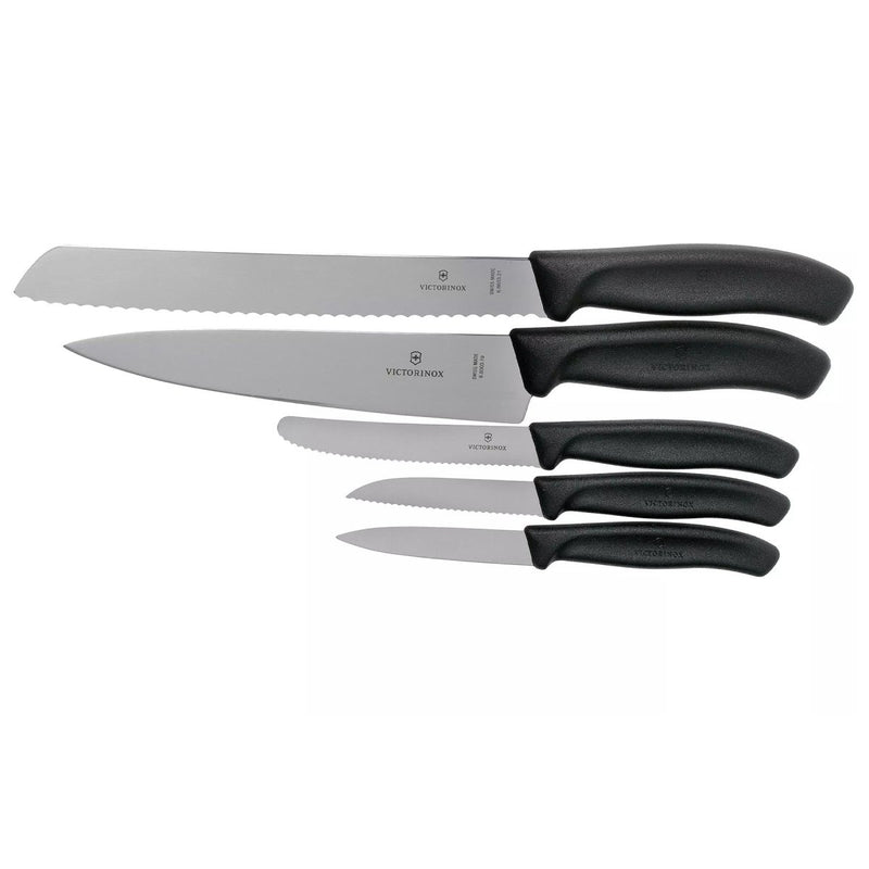 Coffret de 5 couteaux de cuisine Victorinox Swiss Classic en acier inoxydable avec manche en TPE