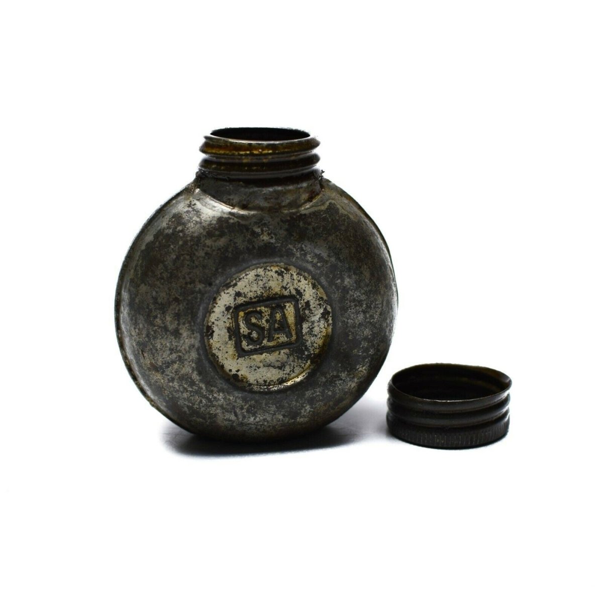 Bouteille d'huile de l'armée finlandaise authentique de la période de la Seconde Guerre mondiale Kit de nettoyage