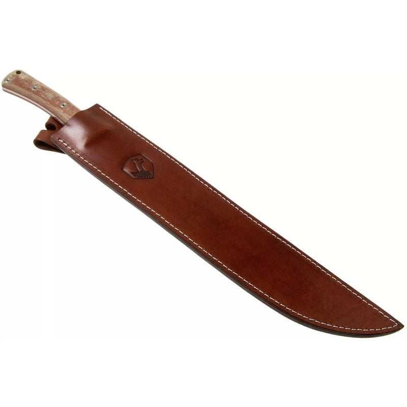 Condor Mountain Pass Machete straight back blade micarta handle leather sheath