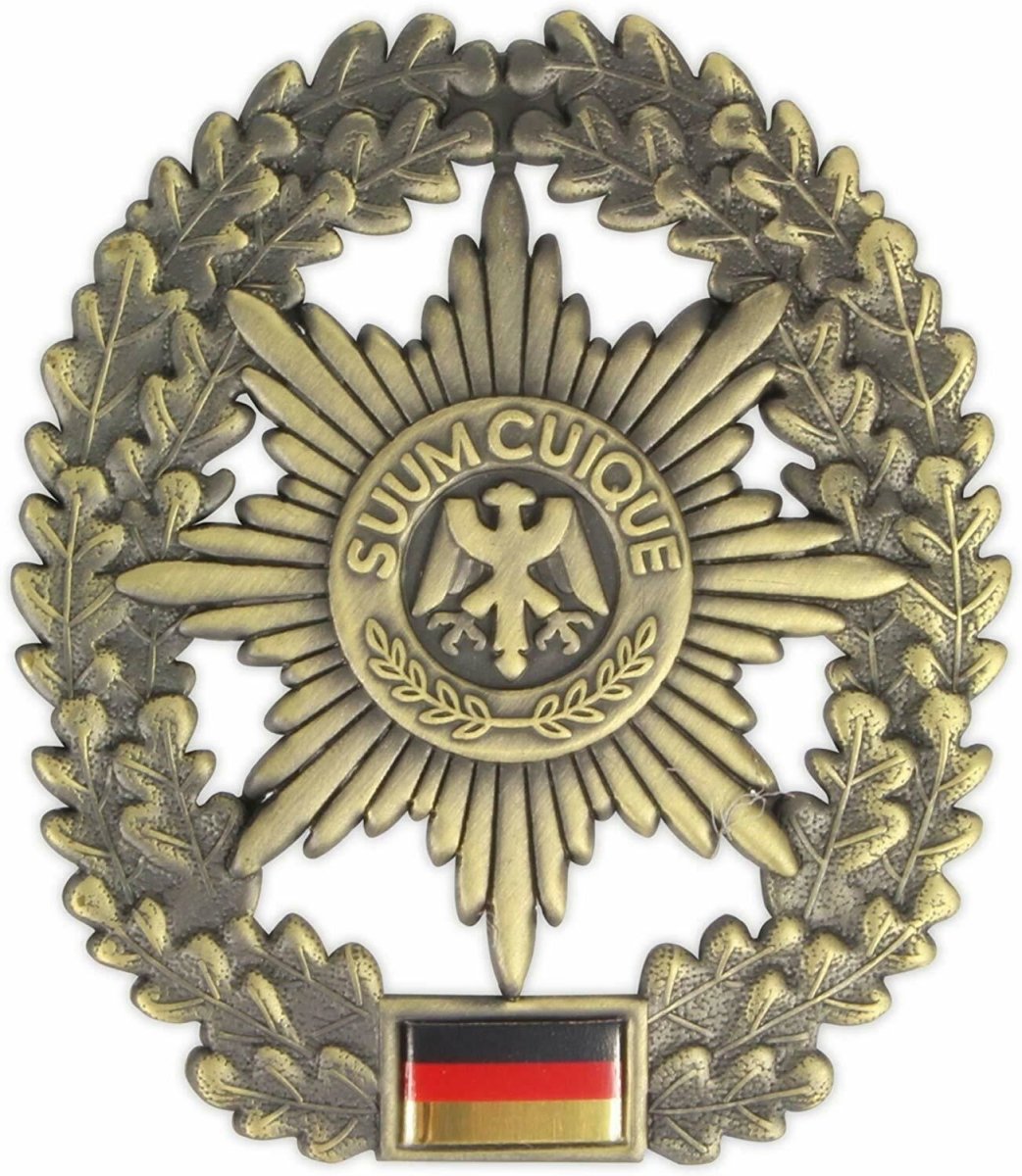 Insigne de béret de l'armée allemande authentique Cocarde de la police militaire Feldjagertruppe