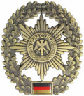 Insigne de béret de l'armée allemande authentique Cocarde de la police militaire Feldjagertruppe