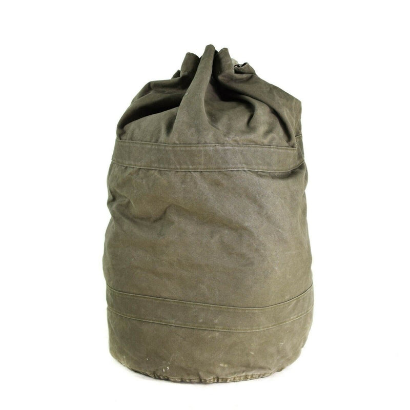 Duffel bag original German army sea sack w shoulder straps large lock backpack