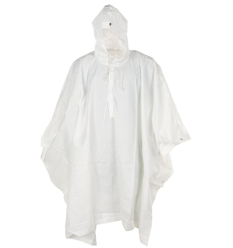 White Camo Poncho Hooded Cape