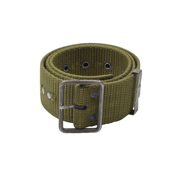 Original vintage Czech Military belt canvas tactical olive thorn buckle CZ army surplus unisex