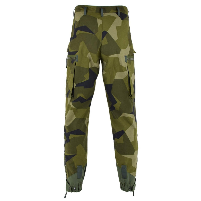 Swedish military M90 pants Splinter camouflage field combat trousers pocket closures