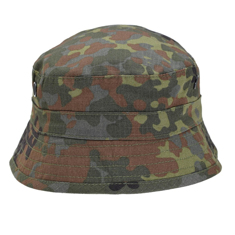 TACGEAR Brand German Army style boonie hat flecktran camo ripstop bucket hat lightweight foldable and easy to carry